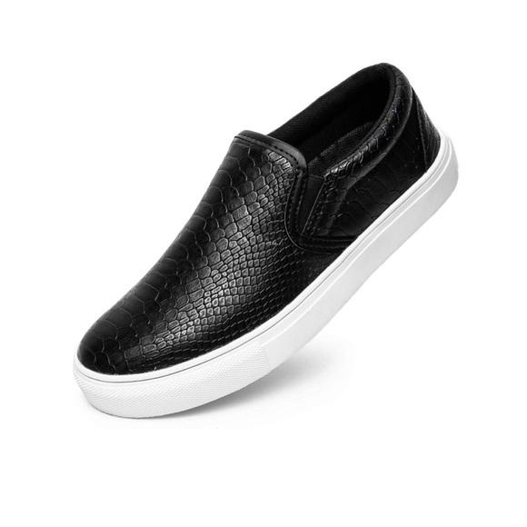 Comme des Garçon Embossed Sneakers Slip-On Shoes, Black/White Size 11 New in Box - Picture 2 of 14